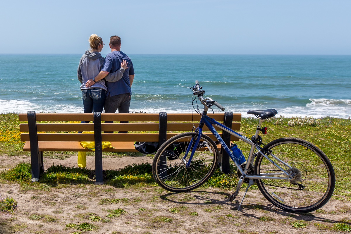 Couple on Bluffs at Poplar Beach