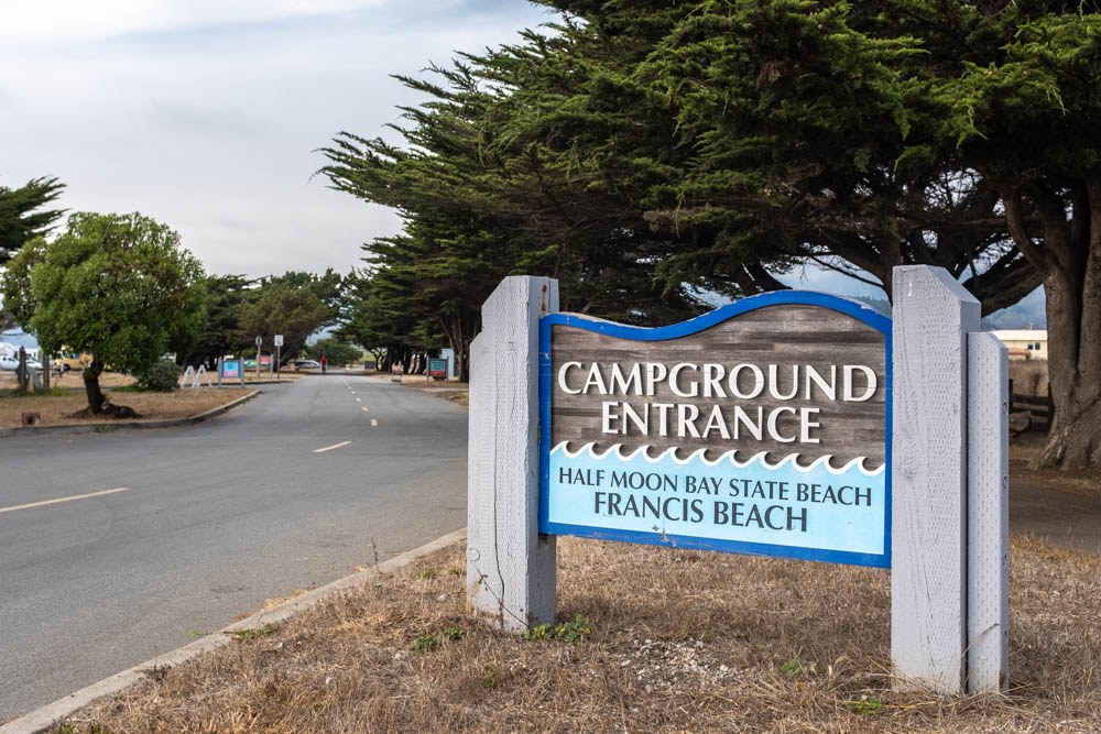 Half Moon Bay Beach Campground Entrance