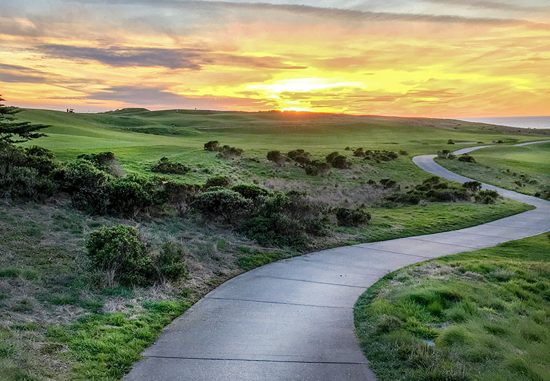 View from the Ocean Course at Sunset