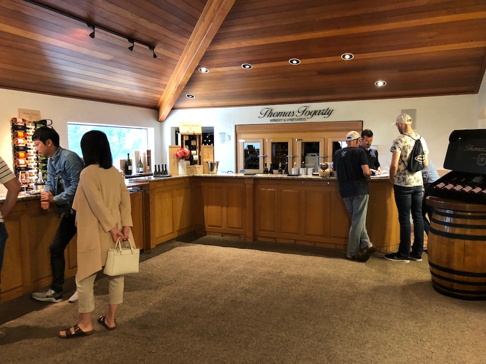 The tasting room at Thomas Fogarty Winery